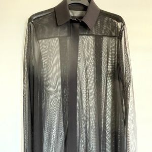 Mesh Marie St.Pierre Zip jacket 1pc to wear over little black dress, pants/jeans